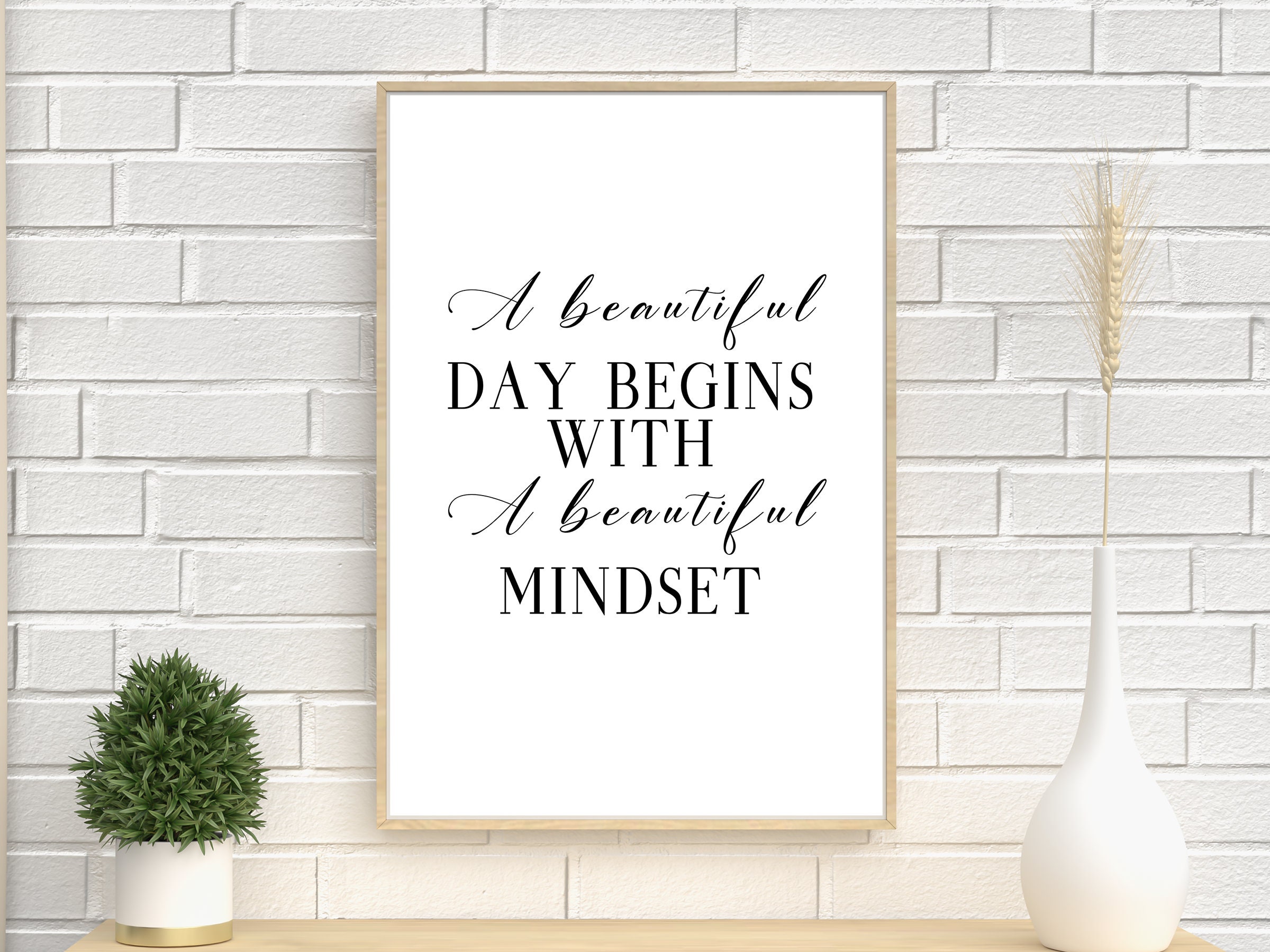 Motivational Printable Wall Art Modern Home Decor, Minimalist Office ...