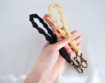 Wristlet Keychain Macrame Wristlet Macrame Keychain Boho Macrame Lanyard Wristlet Keychain Boho Accessory Best Gift For Her Christmas Gifts