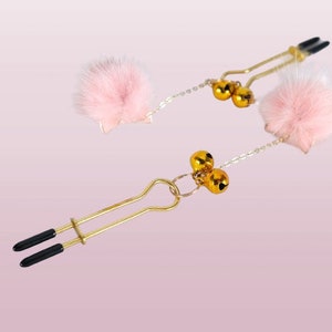 Nipple Clamp With Small Plush Ball Pendant For Women Cute Nipple Jewelry
