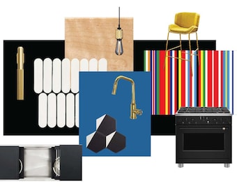 OPA!! Mediterranean Celebration Kitchen – Luxe Gourmet Design | Mood Board + Buildable Drawings, Specs & Samples | Bold Bespoke Modernism