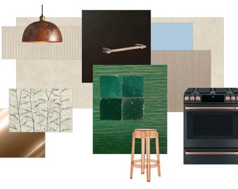 PALINKA – Old-World Fire and Copper Gourmet Kitchen Design | Moodboard + Full Drawings, Specs & Samples | Artistic Maximal Minimalism