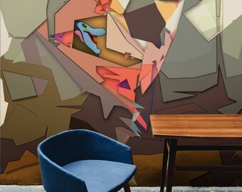 Fine Art Mural Limited Edition "Meanie" by Digital Art Pioneer Steve Sherrell Custom Format; Vinyl HD/SmartStick: Beatles, Yellow Submarine