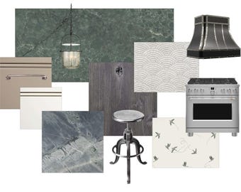 MY CHATEAU or YOURS? - Whimsical Kitchen Design | French-Inspired Mood Board + Full Drawings, Specs & Samples | Artistic Maximal Minimalism