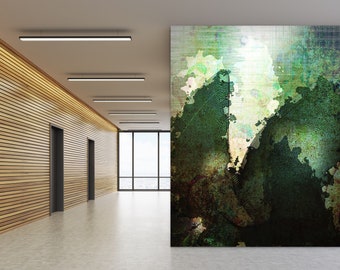 Fine Art Mural "Touched 1" 2021 by Digital Art Pioneer Steve Sherrell Custom Formatted; Vinyl HD - Forest, Fluid, Fun