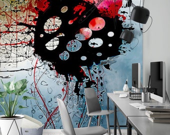 Fine Art Mural "Song of the Pinwheel Galaxy" 2021 by Digital Art Pioneer Steve Sherrell Custom Formatted; Vinyl HD - Galactic, Fluid, Fun