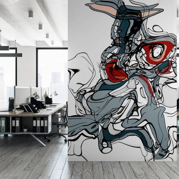 "Fine Art Wandbild "Limited Edition ""Wabbit"" von Digital Art Pionier Steve Sherrell Individuell formatiert; Vinyl HD oder SmartStick: Bugs Bunny, Cartoon