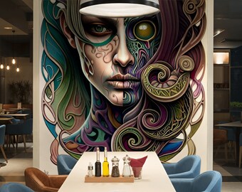 Fine Art Mural Limited Edition "She 34" by Digital Art Pioneer Steve Sherrell Custom Formatted; Vinyl HD or SmartStick