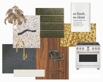 So FRESH and So CLEAN - Luxe Gourmet Kitchen Design | Chef-Informed, Build-Ready Mood Board + Drawings & Specs | Artistic Maximal Minimalism