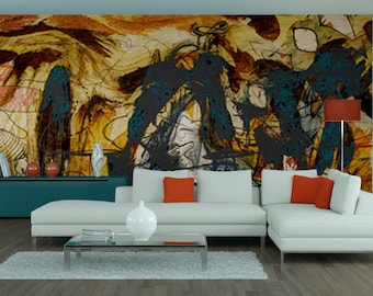 Fine Art Mural "Arshile Gorky MashUp" by Digital Art Pioneer Steve Sherrell Custom Formatted; Vinyl HD or SmartStick
