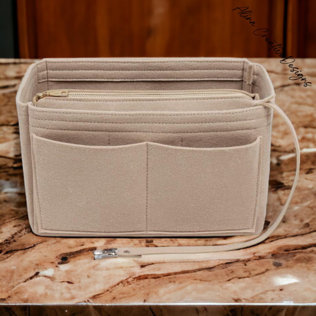 For [Telfar Medium Shopping Bag] Insert Organizer Liner (Style D Single  Zip) Glue
