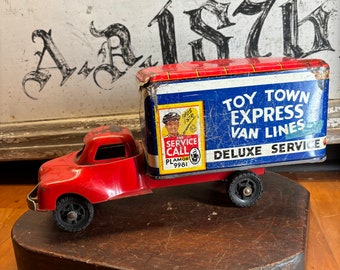 Vintage 40's MARX Tin Litho Race Driver Car 2 Midget Racer
