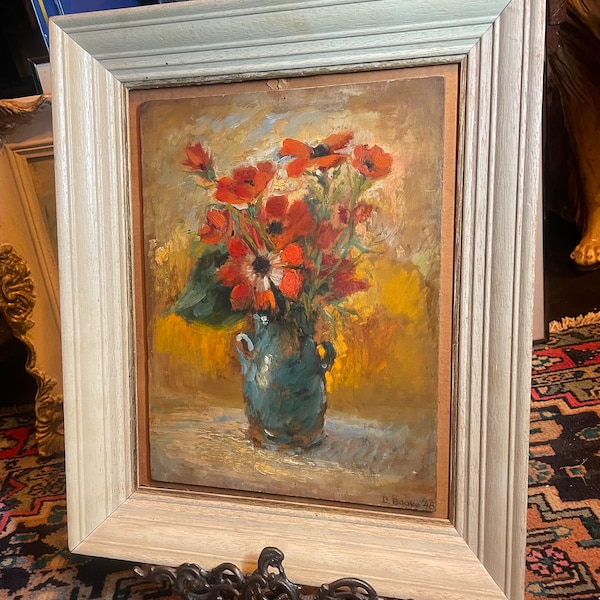 Peinture florale des années 40