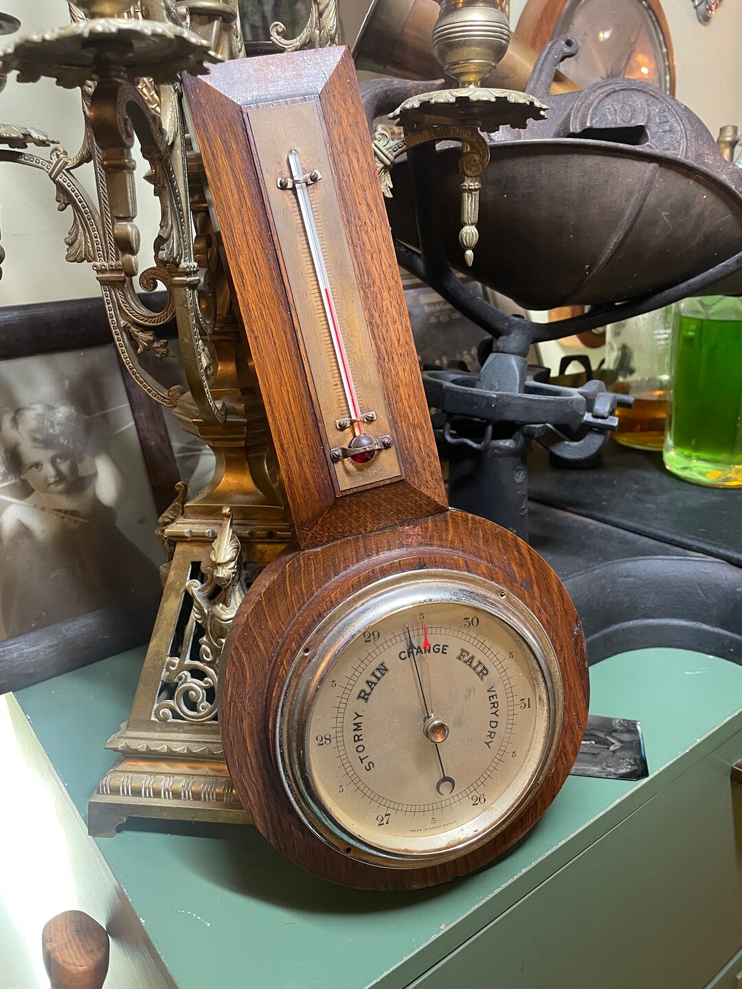 Antique Thermometer and Barometer not Working Etsy