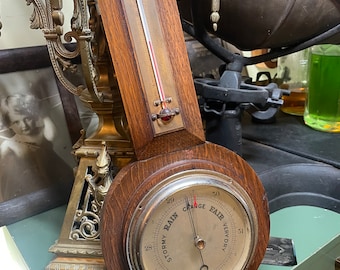 Antique thermometer and barometer (not working)
