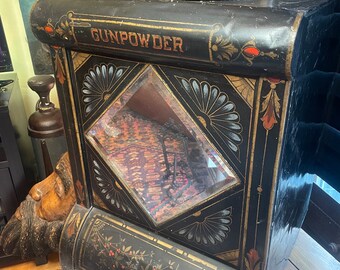 huge store counter gun powder tin