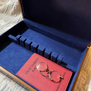 Vintage Silverware Chest Blue Velvet Lined Flatware Storage Wooden Keepsake Letter Box Naken’s