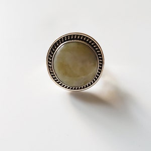925 Sterling Silver Rings, Serpentine Stone Ring (SR-87)