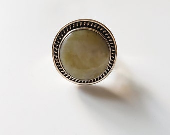 925 Sterling Silver Rings, Serpentine Stone Ring (SR-87)