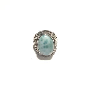 Larimar Sterling Silver Ring, Larimar Ring, Larimar Jewelry (R-114)