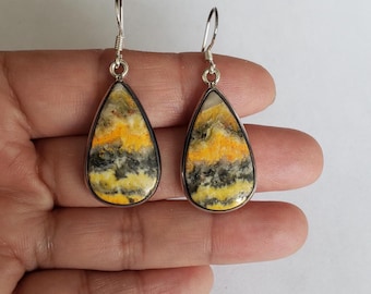 Natural Jasper 925 Sterling Silver Dangle/ Drop/Earring(ER-9)