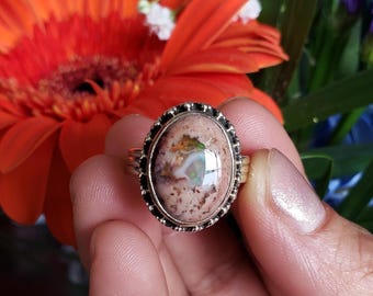 Fire Mexican Opal 925 sterling silver ring, Fire Mexican Opal Ring (SR-15)