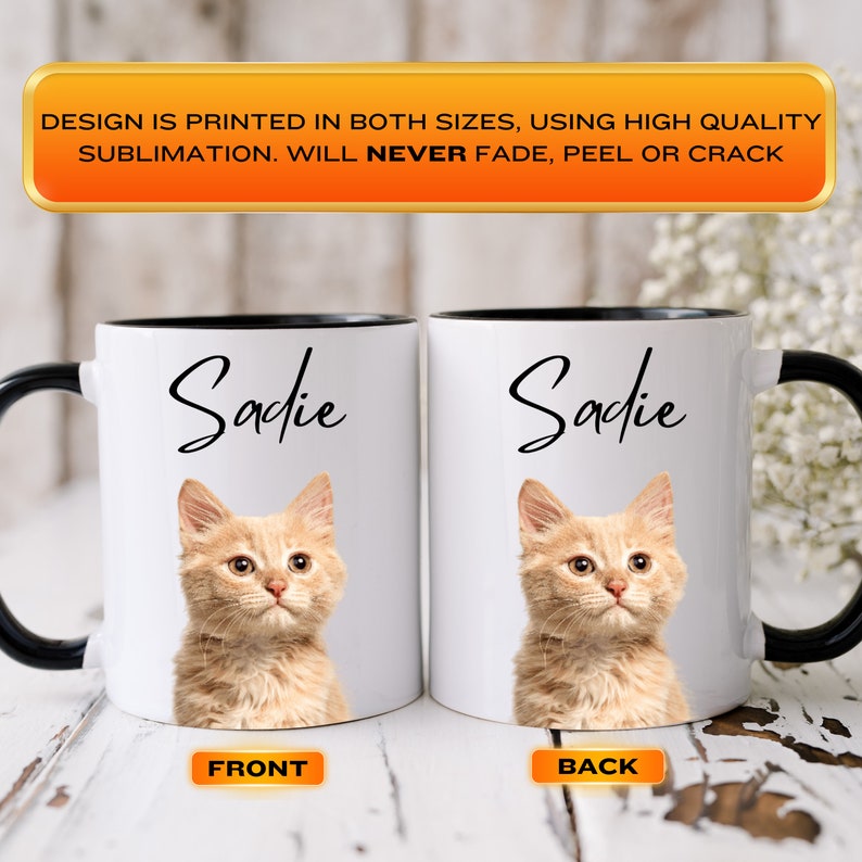 Personalized Pet Mug Using Pet Photo Name Custom Dog Mug Dog Coffee Cup