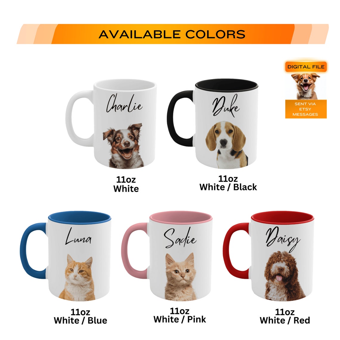 Personalized Pet Mug Using Pet Photo Name Custom Dog Mug Dog Coffee Cup