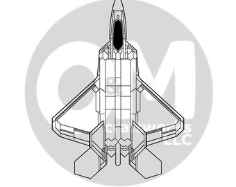 F-22 Raptor military jet svg