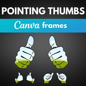 Zeige Daumen Canva Frames Vorlage | Foto ziehen und ablegen PNG | Sublimationsvorlage