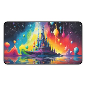 Tapete de juego Castle #2 de Lorcana Magical Ink / Solo arte / 12 in x 22 in / Castle #2 / Disney / Lorcana / Tapete de juego / 4 mm / Neopreno / TCG
