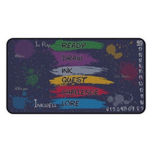 Lorcana &quot;Ready Up&quot; Playmat | 12in X 22in | Magical Ink | Disney | Lorcana | Playmat | 4mm Neoprene