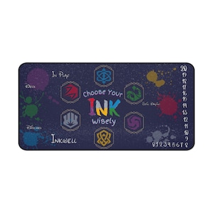 XL OVERSIZED Lorcana &quot;Choose Your Ink&quot; Playmat | 15in X 31in | Magical Ink | Disney | Lorcana | Playmat | 4mm Neoprene | Playing Zones