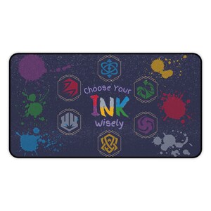 Lorcana &quot;Choose Your Ink&quot; Playmat | 12in X 22in | Magical Ink | Disney | Lorcana | Playmat | 4mm Neoprene