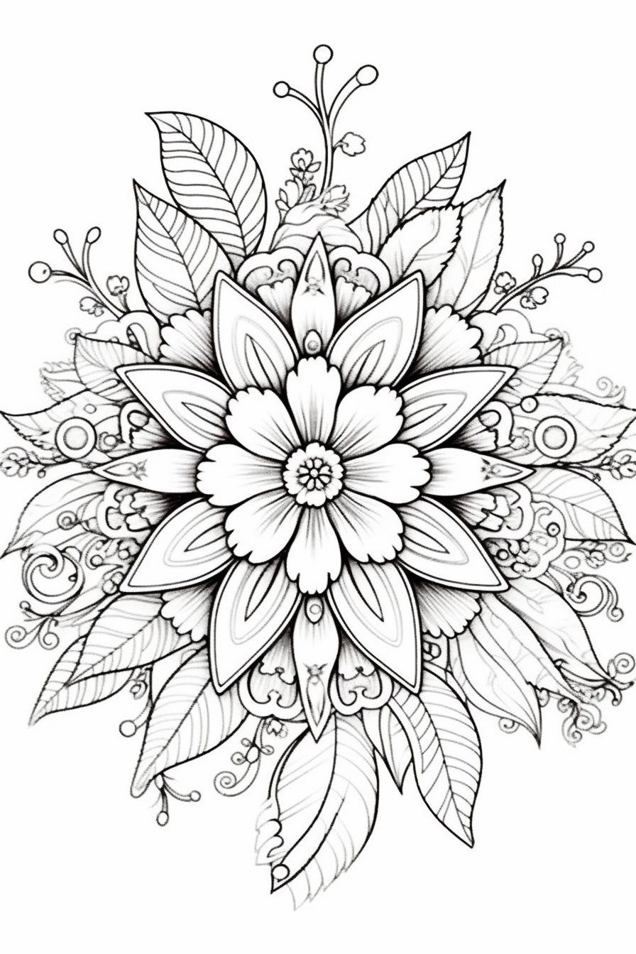 100+ Adult and Teen Coloring Pages: Gorgeous Gardens, Flowers and More ...