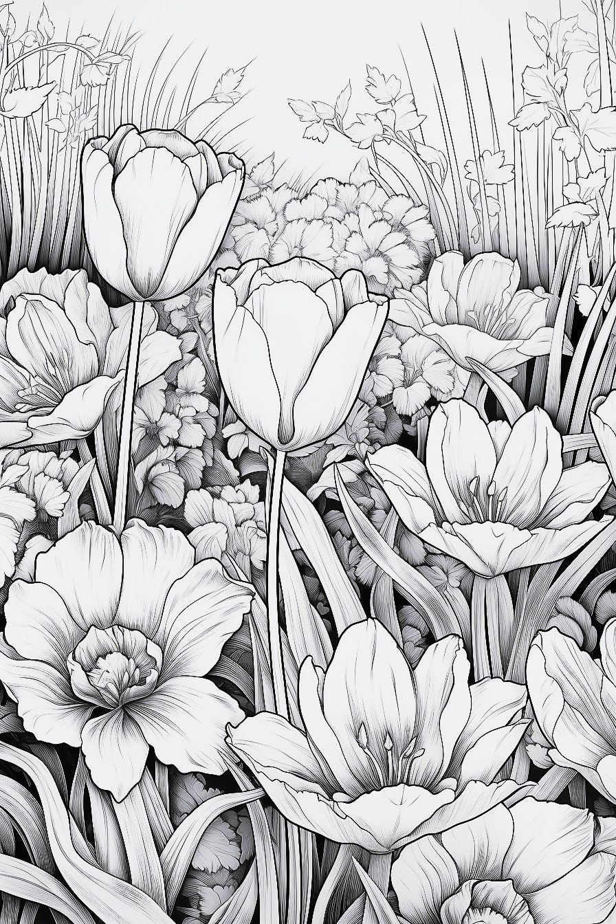 100+ Adult and Teen Coloring Pages: Gorgeous Gardens, Flowers and More ...