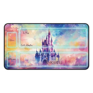 Lorcana Magical Castle Playmat | 12in X 22in | Castle #1 | Disney | Lorcana | Playmat | 4mm Neoprene | Playing Zones