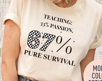 Funny Teacher Shirt,  Six Seven Meme Shirt, Funny 67 Shirt for Teacher, Funny Gift for Teacher, 67 Meme Shirt, 6 7 Shirt, End of School Tee