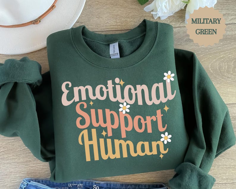 Emotional Support Human Shirt, Autism Support Shirt, Mental Health Shirt, Motivational Shirt, Inspirational Shirt, Psychology Gift Bild 8