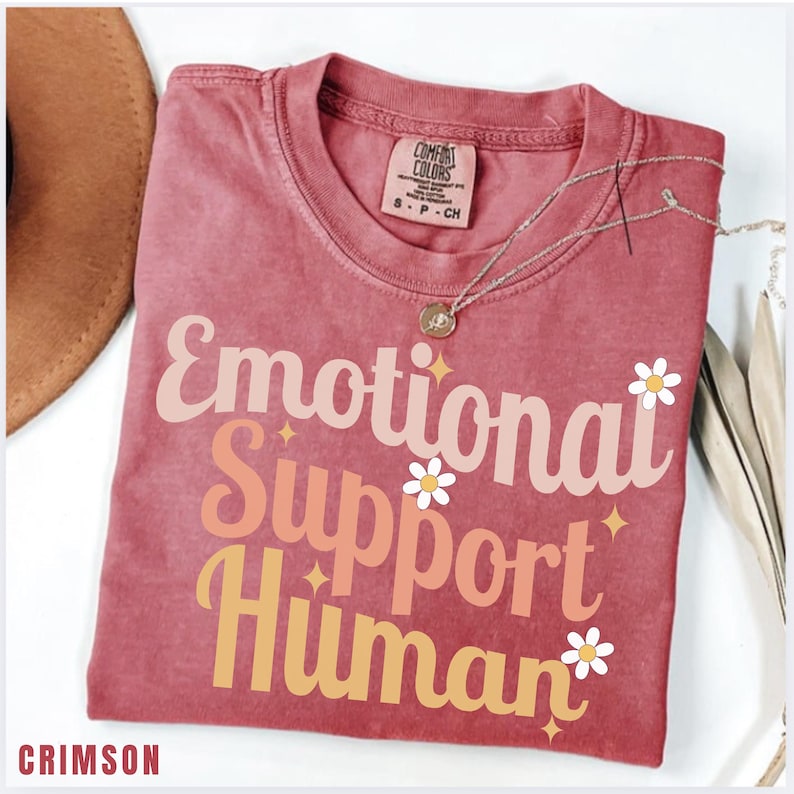 Emotional Support Human Shirt, Autism Support Shirt, Mental Health Shirt, Motivational Shirt, Inspirational Shirt, Psychology Gift Bild 3