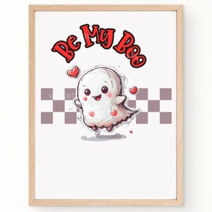 Be My Boo, Valentines, Ghost, Cute, PNG, Graphic Design, Digital Download, 3 colors included, Commercial Use allowed