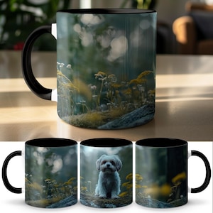 Schattige puppymok, schattige hondenmokken, perfect cadeau voor dierenliefhebbers, koffiemok met puppy, nieuwigheid hondenliefhebbermok, puppy afbeelding koffiekopje