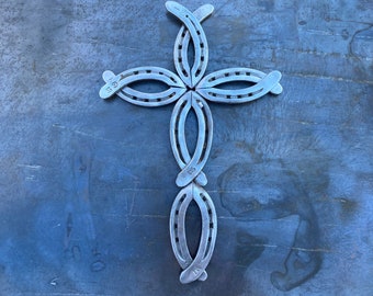 Steel Horseshoe Cross