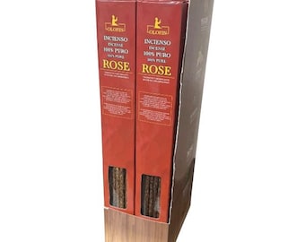 Caja de 12/10 varillas de incienso de resina de rosa