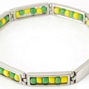 Orisha Orunla Pulsera Ilde Acero Inoxidable 8.25" (21cm) Longitud de Cadena