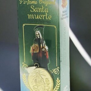 Santa Muerte Verde Perfume with Medallas image 5