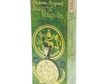 Suerte Rapida Perfume with Medallas