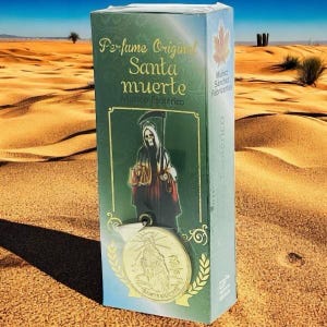 Santa Muerte Verde Perfume with Medallas image 4
