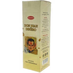Don Juan Dinero Incense Olofin Square Box 25/8ct Sticks Total 200 Sticks