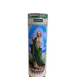 Cocktail Candle San Judas Thaddeus  / Preprada Veladora San Judas Tadeo