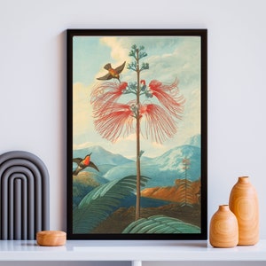 Vintage Tree of Life: Retro Bird Painting and Nature Wall Art, Vintage Nature Painting and Retro Bird Wall Art, Songbirds in Paradise.